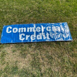 EUC Vintage 1990's Commercial Credit Company Vinyl Banner, 8" L x 2" W